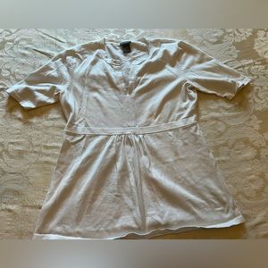 Women’s Ann Taylor white cotton short sleeve sweater